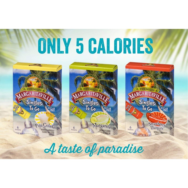 Margaritaville Singles To Go Water Drink Mix - Margarita Flavored,