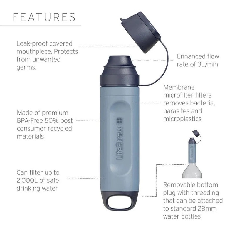 LifeStraw Peak Solo, Mountain Blue