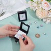 BENECREAT 2Pcs Black Gemstone Display Box, 6.15x5cm Loose Diamond Jewelry