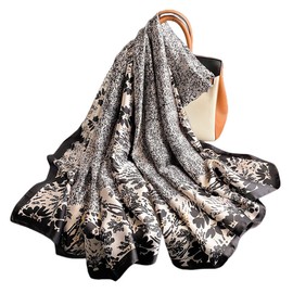 FAIRYGATE Scarf Gifts for Women Ladies Scarf 100% Pure Silky Scarfs for Women Sale Women's Scarves & Wraps for Neck Hair Head Retro Soft Smooth Lightweight Shawl 98009