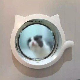 Petdoor 펫도어 고양이 강아지 베란다문 화장실 통로 방문 출입문 [A. 하얀색] Pet Door Cat Dog Veranda Door Bathroom Passage Entry Door [A. White]