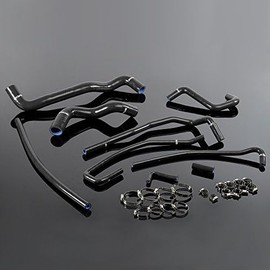 CROSSDESIGN Silicone Radiator Coolant Hose Black Compatible with Chevy Corvette 5.7L LT1 V8 1991-1996