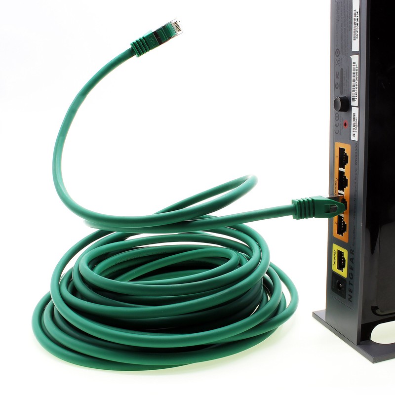 1aTTack.de 1,0m - grün - 5 Stück CAT.7 Netzwerkkabel Patchkabel