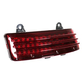 Tri-Bar LED Rear Tail Brake Fender Tip Light For Harley Street Glide FLHX 2014-2023 (Red)