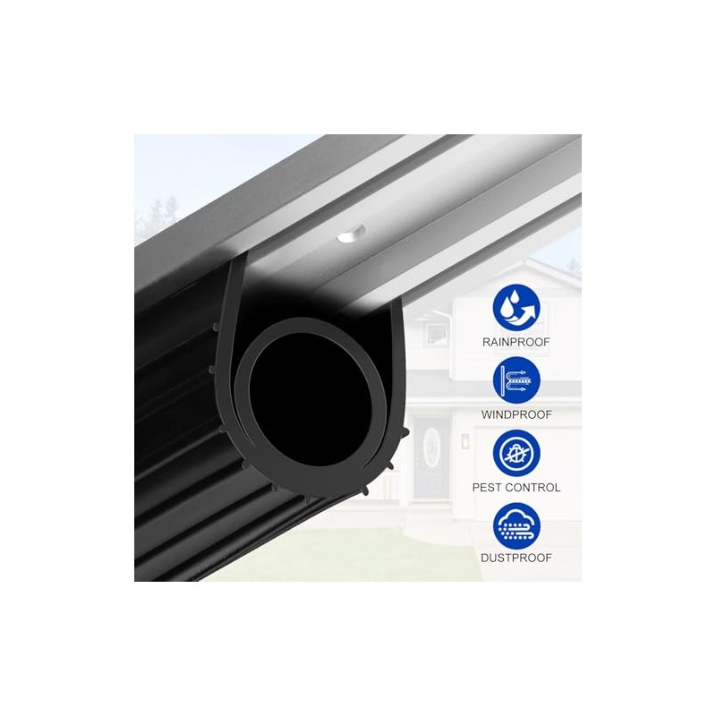 DGSL Garage Door Seals Bottom Rubber Weather Stripping Kit Seal