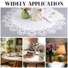 URROMA Round Lace Doily, 60cm*60cm White Table Cover with Lace