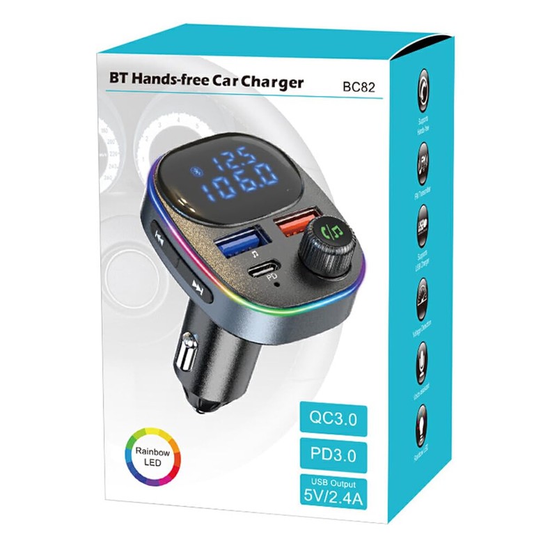 tieedhfu High Definition Lossless Sound Car Bluetooth MP3 Player Power-Off