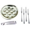 MBB Escargot Dining Set 12 Compartment Holes Snail Plate Tong