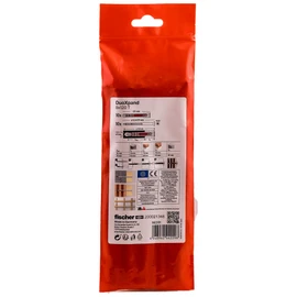 fischer DuoXpand 8 x 120 T, High Quality Universal Dowel with Galvanised Countersunk Screw (Pack of 10), Dowels for Strong Hold, Ideal for Porous Building Materials & Close to Edge Anchors