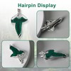 HhBdy 1 Pcs Green Leaf Brooch and 1 Pcs Hairpin