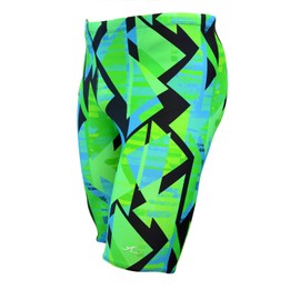 Adoretex Men's Pro Athletic Training Swim Jammers, Printed Durable and Long-Lasting Swimsuit for Boys and Men-MJ014-Green Combo-28
