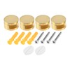 Mirror Clips, Thick Glass Clamps Wall-Mounted Mirrors Bracket Gold Pure