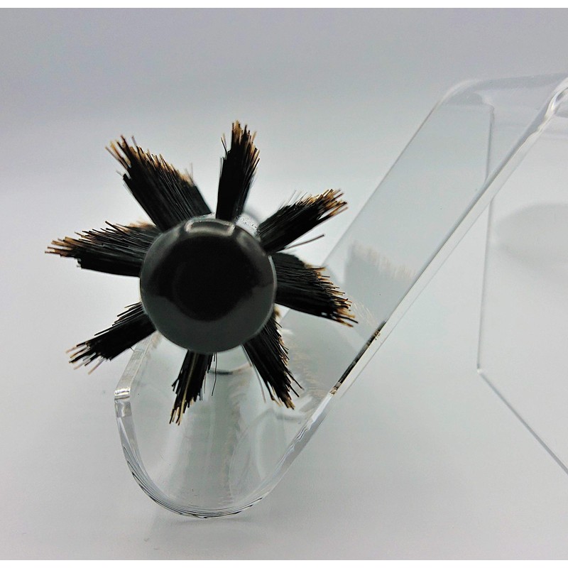 roll brush natural bristles wooden handle