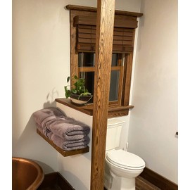 Joel's Antiques - 24 Inch Wooden Floating Shelves for Wall - 24x10x2 in - Made of Natural Wood - Heavy Duty Rustic Wall Shelves for Bedroom - Perfect for Living Room, Kitchen - Medium Brown