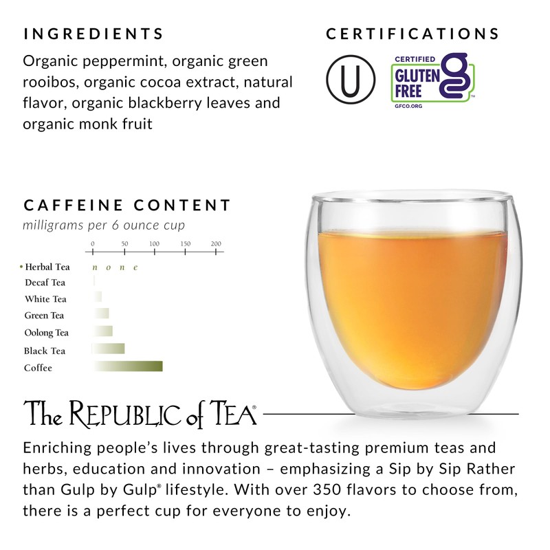 The Republic of Tea - Peppermint Bark, Cool Winter Herb