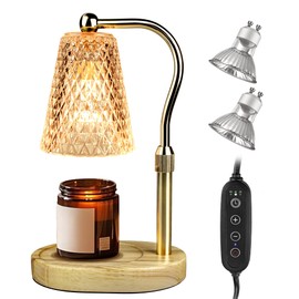 Candle Warmer Lamp, Candle Warmer Lamp with Timer,Dimmable Candle Warmer with 2 Bulbs 50W GU10 Adjustable Height, Candle Lamp Warmer for Home,Office Decoration,Etc.