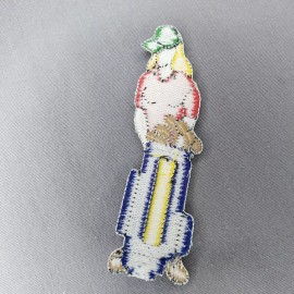 Unbranded Woman Golfer Golf Bag Clubs 4" Iron-On Patch