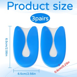3 Paar Fersensporn Einlagen,Achillessehne Einlegesohlen,Gel Fersenkissen Geleinlagen,Orthopädische Geleinlagen für Schuhe,Einlagen fersensporn damen Für Die Ferse Damen Und Herren