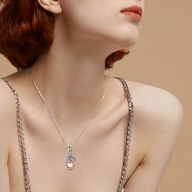 HUKKUN Urn Necklace for Ashes Sterling Silver Cremation Jewelry for Ashes for Women Tree of life Memorial Keepsake Gift for Sister/Mother/Friend