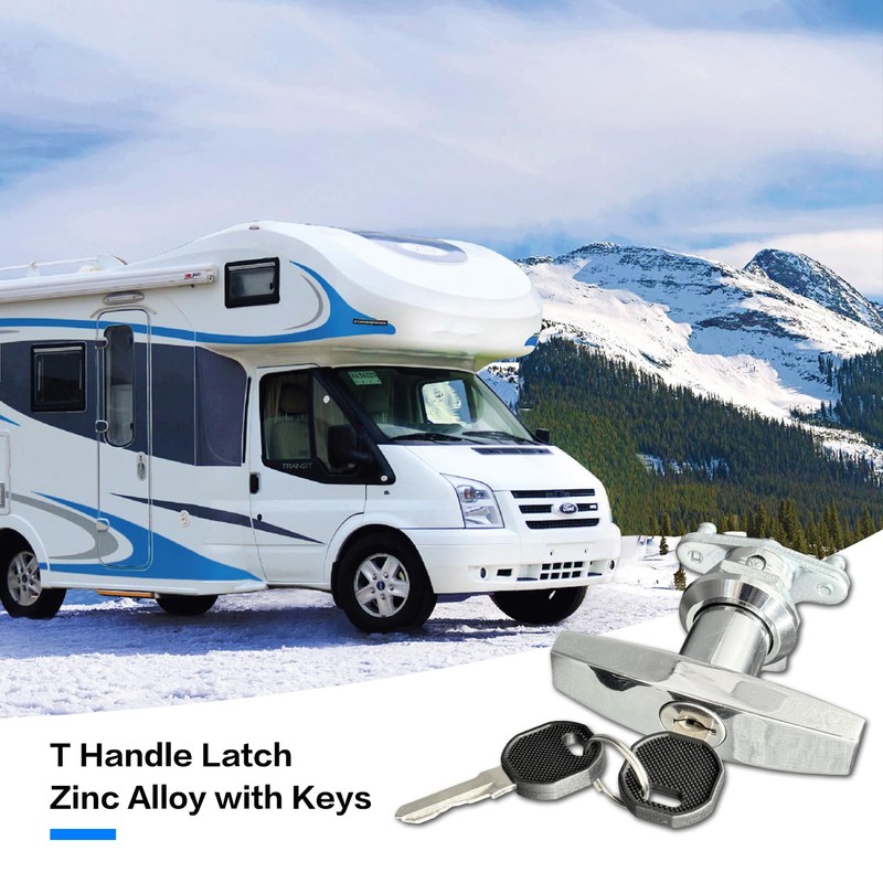 T Handle Door Lock 2PCS Truck Cap Locking Latch with