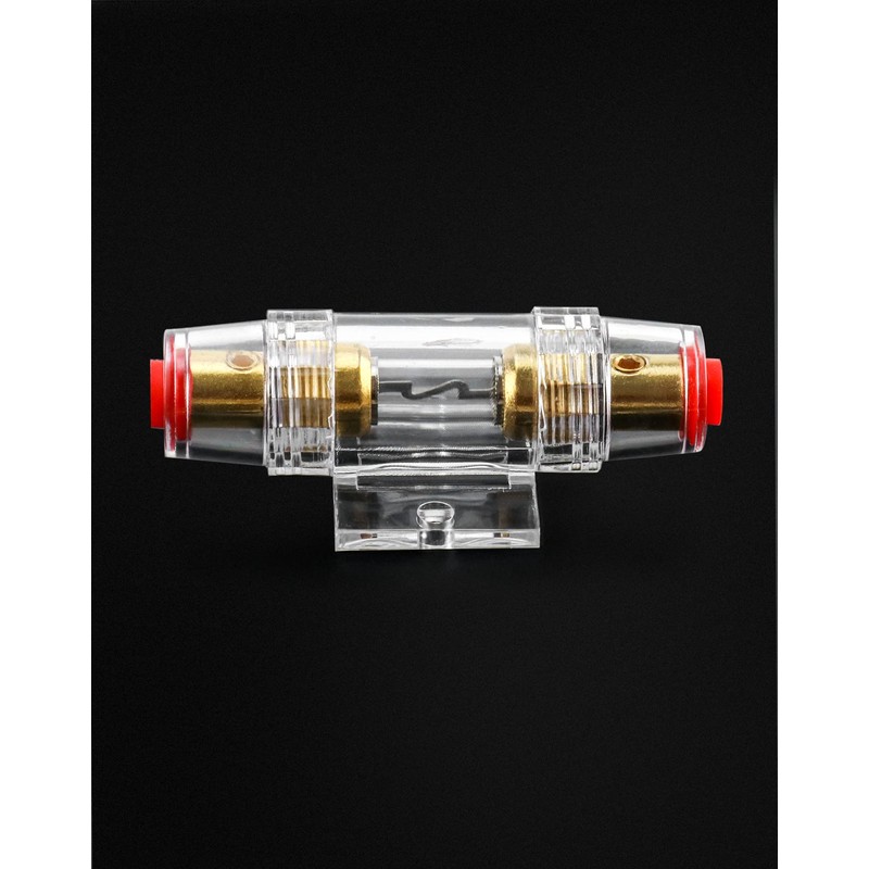 QWORK® 2 Pcs AGU In-line Fuse Holder 60A 12V-48V DC