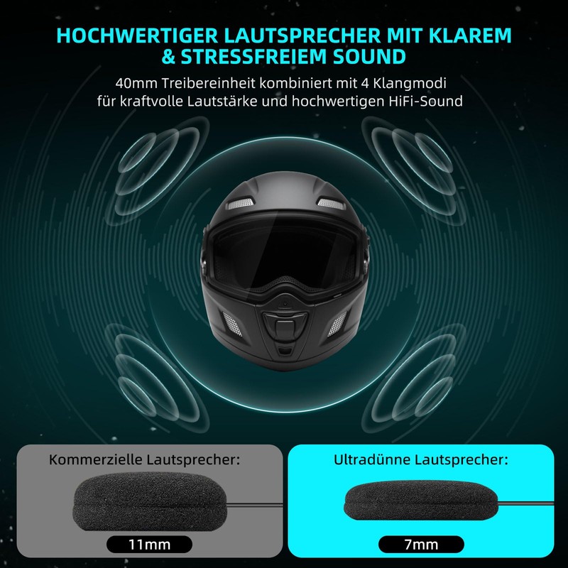 CHUANYUE R18 Motorcycle Intercom, Motorcycle Helmet Communication System for up