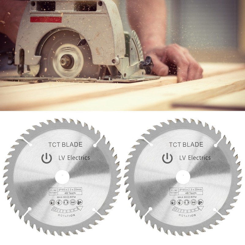 2Pcs 6in Circular Blade Cutter Cutting Disc Carbide Tipped Woodworking