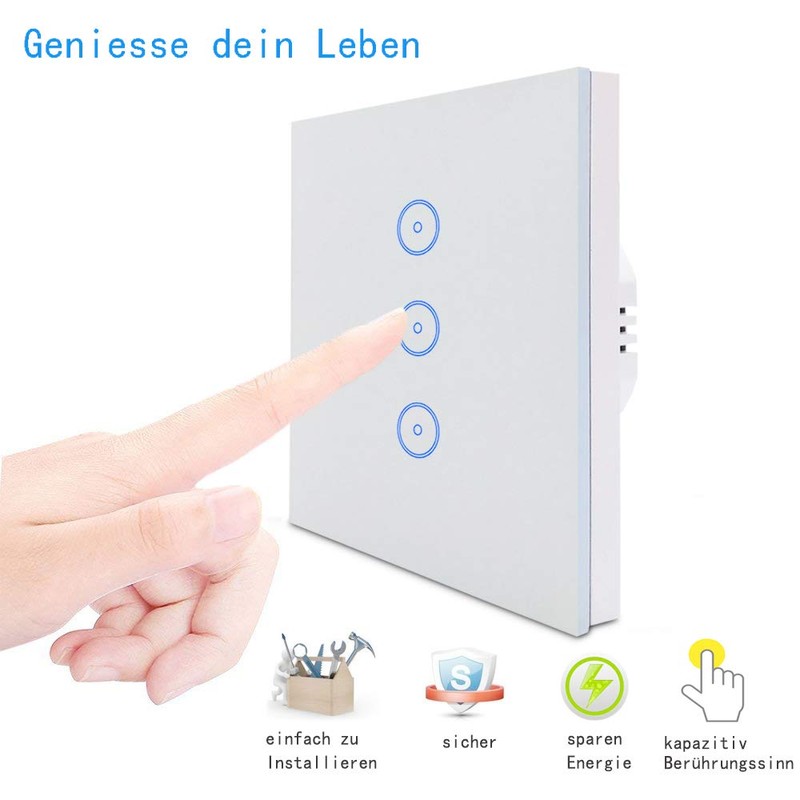 Useelink Smart Home Switch with Touch Screen, Smart Dimming LED