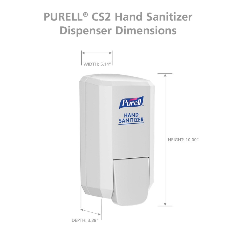 PURELL CS2 Manual Hand Sanitizer Dispenser, White, for 1000 mL