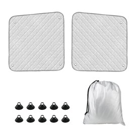 Car Sun Visor for Rear Window Compatible with Fiat Ducato 2006-2025, Double Door Sun Shade for Rear Window, Inner Mat with Sun Shade for Windscreens