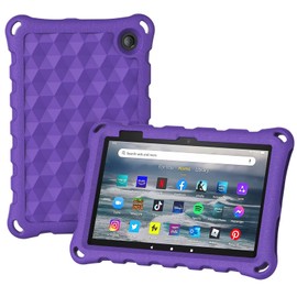 New 7 Tablet Case for Kids,7" 12th Generation (2022 Release),DiHines Light Weight [Kids and Adult Friendly] Anti-Slip Shock-Absorption Tablets Cover for 7 Inch Tablet,Purple