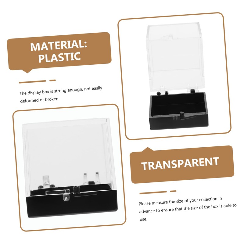 Gatuida 6Pcs Clear Specimen Display Box Durable Storage Holder for