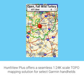 Garmin Huntview Plus, Preloaded microSD Cards With Hunting Management Units for Garmin Handheld GPS Devices, Indiana