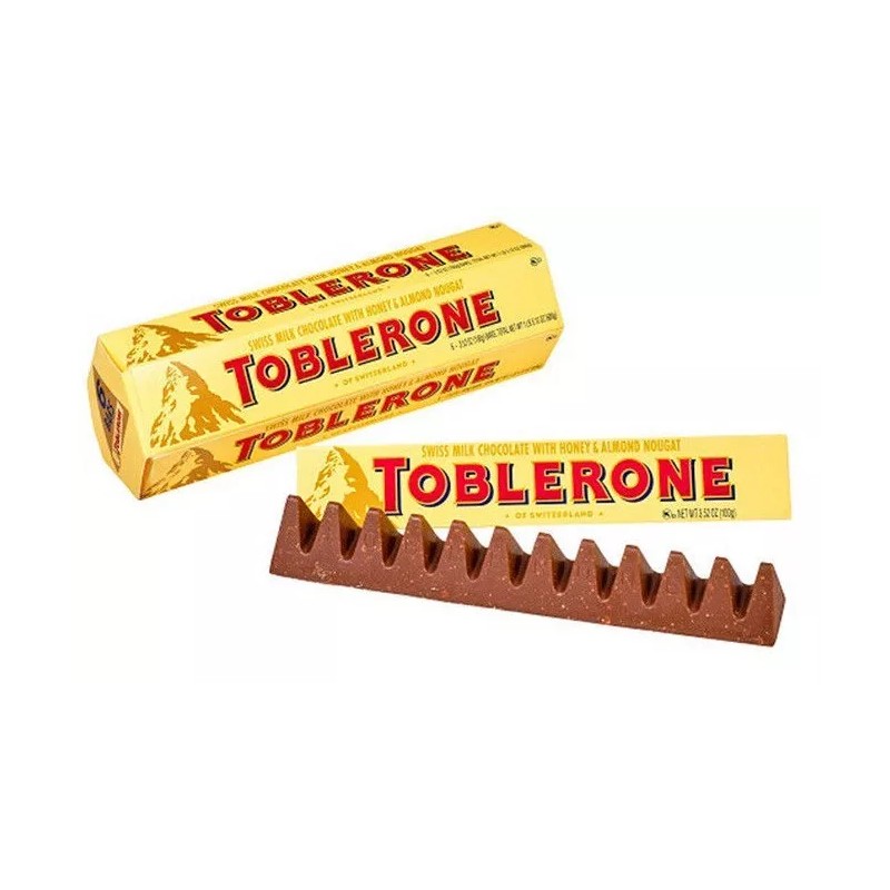 TOBLERONE Swiss Milk Chocolate Honey Almond Nougat 18 Bars 3.52