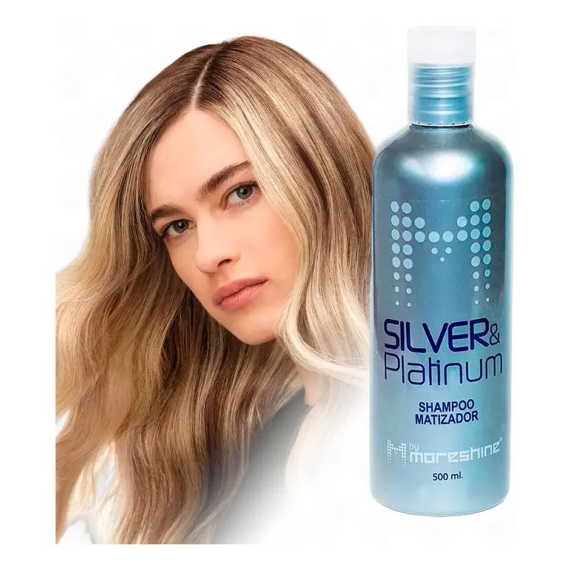 Shampoo Matizador Silver Platinum Moreshine 500 Ml 1 Pza