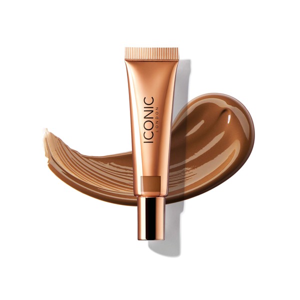 ICONIC London Sheer Bronze - Liquid Bronzer for a Radiant and Luminous Skin, Spiced Tan, 12.5ml