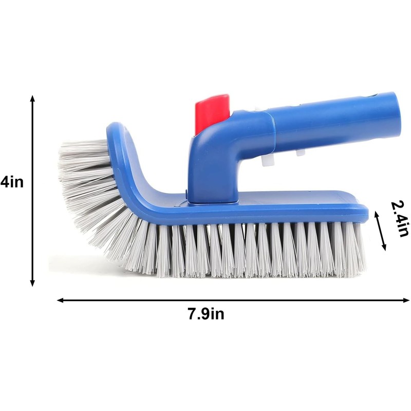 Liyquint Upgraded Aluminum Pool Brush Head – Heavy Duty Scrub