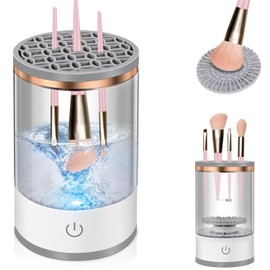 Limpiador De Brochas De Maquillaje Limpiador Secador Automático de brochas  Makeup Brush Cleaner USB Automático para Higiene Facial, Limpieza...      