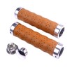 KINGOU Brown Leather Handlebar Grip for Bicycle/Fixed Gear/Mountain/Folding Bike Double