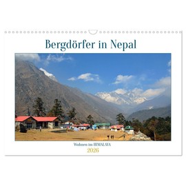 Wohnen im HIMALAYA (Wandkalender 2026 DIN A3 quer), CALVENDO Monatskalender: Bilder von Bergdörfern in Nepal (CALVENDO Orte)