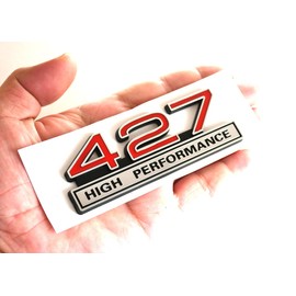 1pc 427 Liter 7.0 Engine High Performance Badge 3D Decals Stickers Cars Trucks (Chrome Red)