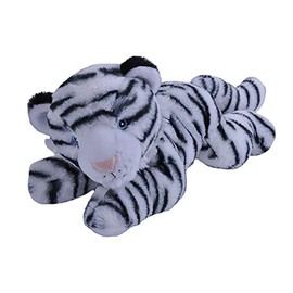 Wild Republic EcoKins White Tiger Stuffed Animal 12 inch, Eco Friendly Gifts for Kids, Plush Toy, Handcrafted Using 16 Recycled Plastic Water Bottles