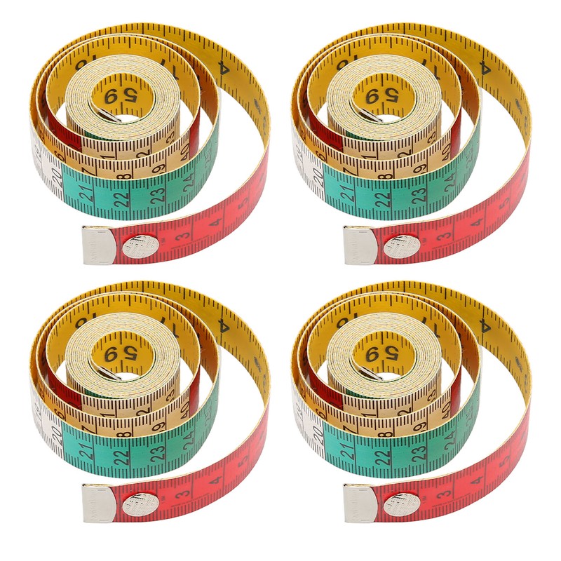 10pcs Soft Measuring Tape 60Inch 150cm Double Sided Colorful Clear