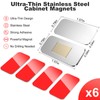 PHIXBEAR 6 Pack No Drill Magnetic Cabinet Catches, Ultra Thin