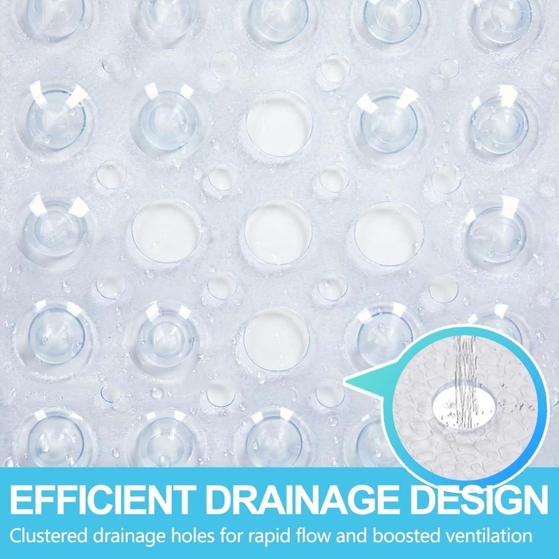 21 x 21 Inch Shower Stall Mat Non Slip, Square