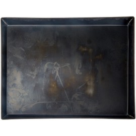 Pentole Agnelli Pastry & Pizza Line Steel Rectangular Baking Pan, Dimension 30 x 23 x 3 cm, Blue, Black