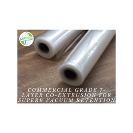 EverFresh 11" x 25' Vacuum Sealer Rolls-Vacuum Sealer Bags-Vacuum Sealer Machine-Food Sealer Bag-Rolls Compatible with FoodSaver Machines-4 Pack-15% thicker embossing than leading supplier.