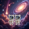 2Pcs Cute Phone Stand Holder, Cell Phone Astronaut Hidden Kickstand,