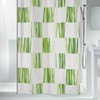 Spirella Anti-Mould Shower Curtain - Anti-Bacterial, Washable, Waterproof, Polyester, "Seagras"