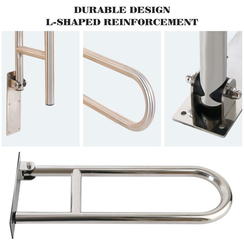 Grab Bars for Toilet Grab bar 304 Stainless Steel Foldable